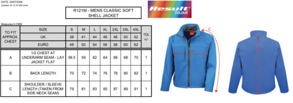 Jacke Soft-Shell Classic Herren (0-RT121M) – Bild 3